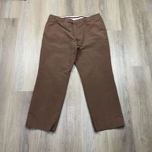 Burberry London Pants Mens 40 Brown Straight Leg Made Italy 100% Cotton Chino